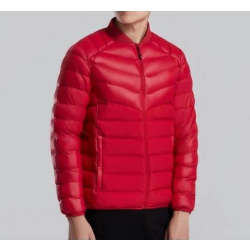 《過季商品6折優惠》亞瑟士 ASICS 男款 輕量 羽絨外套 羽絨衣 2031A418-600 紅色