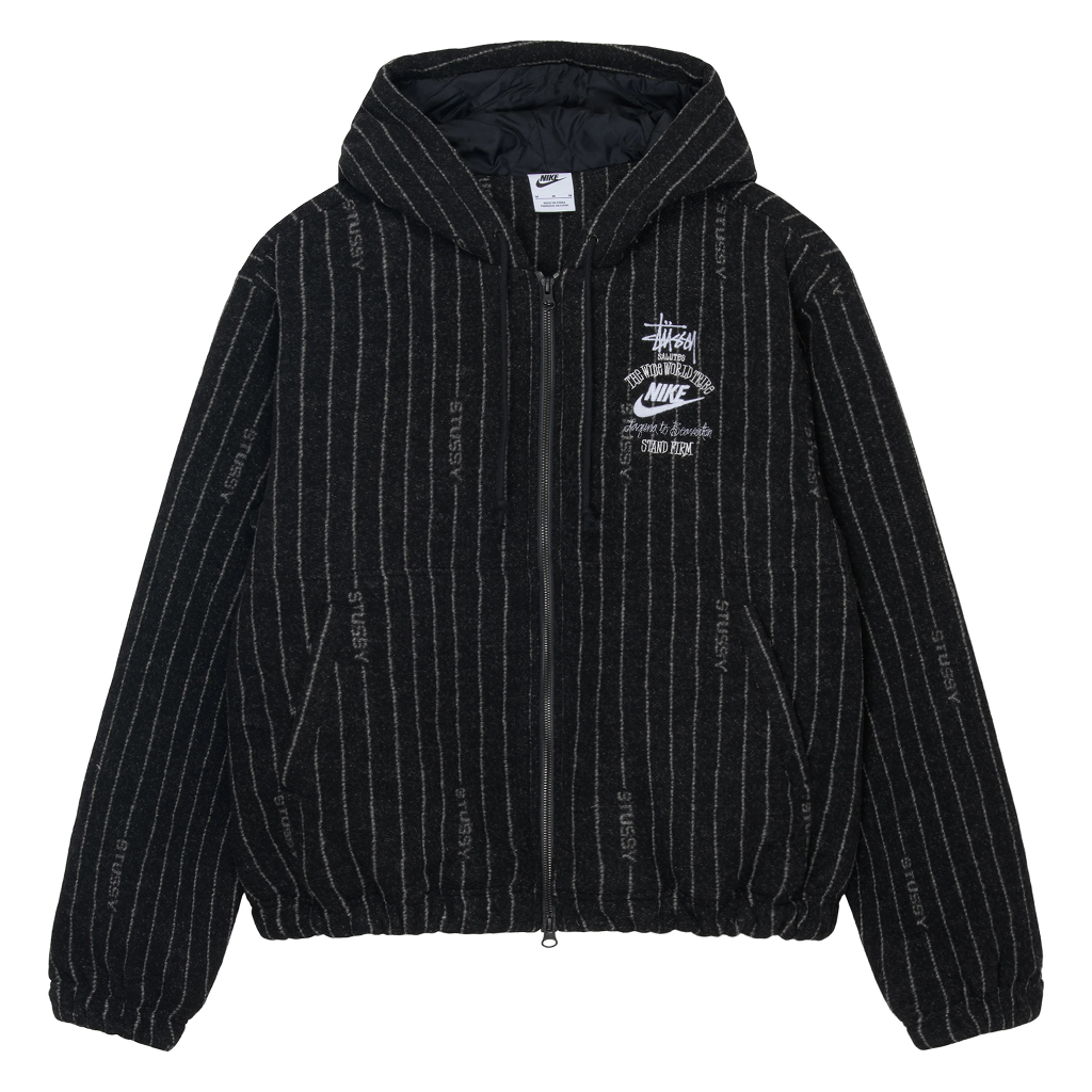 全新 Nike x Stussy Stripe Wool Jacket 羊毛條紋連帽衛衣 連帽外套 ACG DR4413