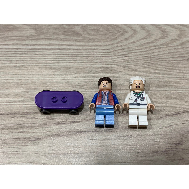 [二手僅擺飾] LEGO 21103 人偶idea001 Marty McFly與idea002 Doc Brown
