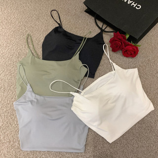 【Feodora🇰🇷】港味純慾風冰絲吊帶背心 美胸背心 甜辣性感美背上衣 內搭 單穿