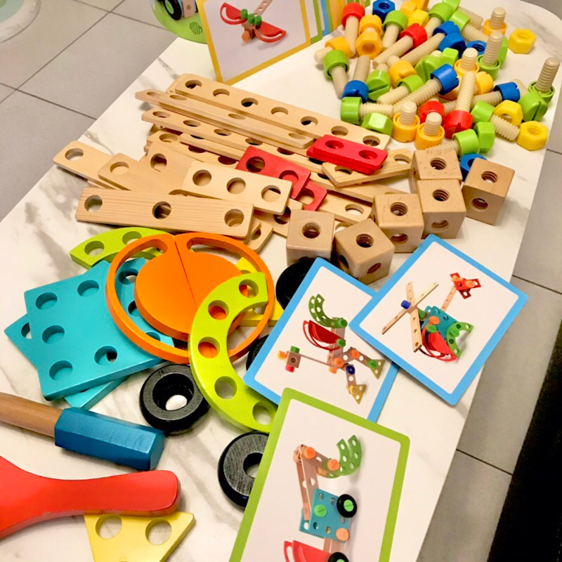 小牛津🌈潛能開發多功能教育積木 3D萬能學習積木 幼兒潛能開發玩具 幼童圖卡積木玩具 木頭積木玩具 堆疊排列組合積木