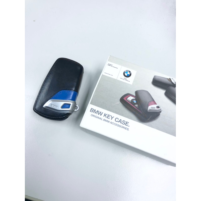 全新 BMW 原廠 鑰匙套 藍黑 M Sport 配色 皮套 寶馬 M power 鑰匙 黑藍 黑 雙B