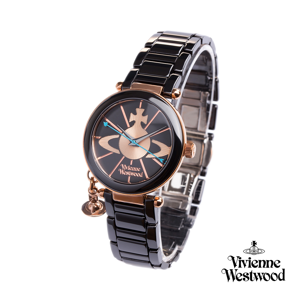 【Vivienne Westwood】黑色陶瓷錶_W-VW-013-2