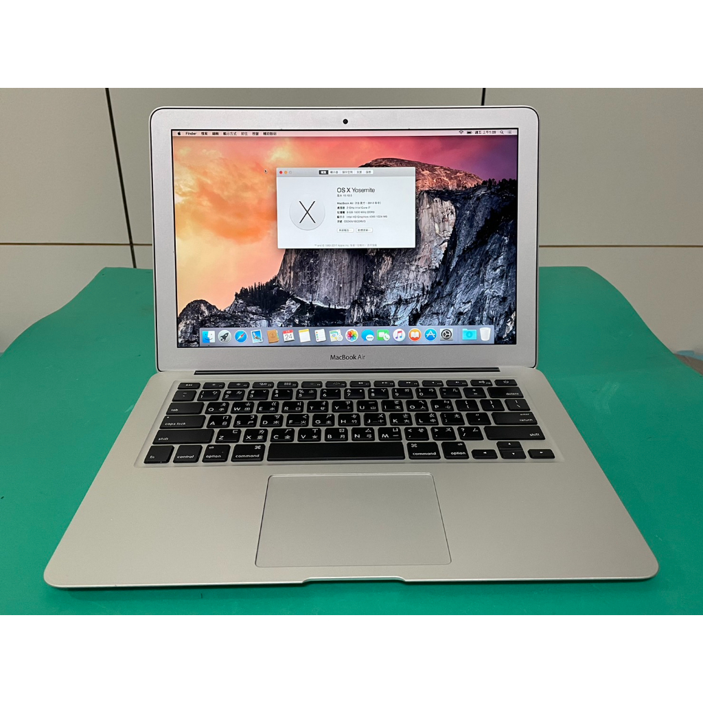 Macbook Air 13吋二手良品筆電 i7 2.0 G/8G/256G/Yosemite/2013/A1466