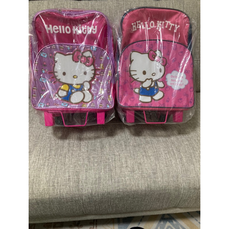 可議價@小學生行李箱書包@凱蒂貓 Hello Kitty 拉桿書包小學生女生 大容量 拖拉式揹包