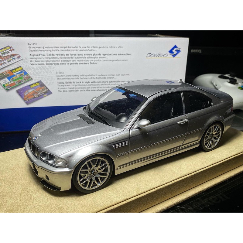 現貨 Solido 1/18 BMW M3 CSL E46 lightgrey 寶馬