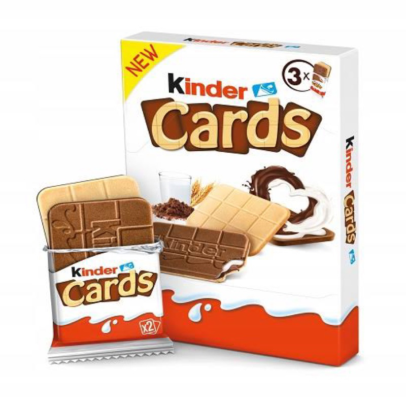 【現貨】Kinder Cards 健達 巧克力牛奶夾心薄餅