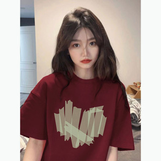 【林木木】100%純棉 短袖 短袖上衣 oversize t恤 ins 風衣服 女生上衣 短袖t恤 純棉 t恤