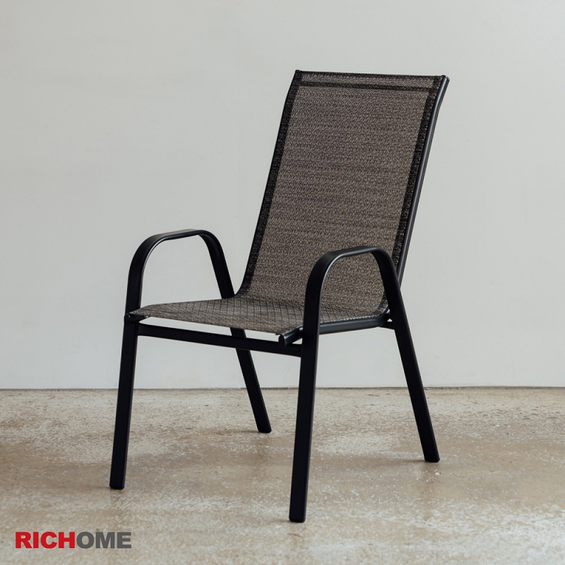 RICHOME  福利品  CH-1335 TUMAZ特斯林高背 庭院椅 戶外椅 休閒椅 露營 咖啡廳 庭院 陽台 露臺