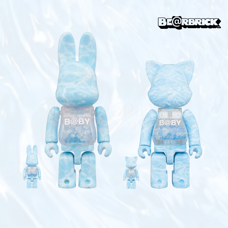 🖇️預購文🖇️ BE@RBRICK MY FIRST B@BY  水波紋貓兔千秋 400% + 100%一套