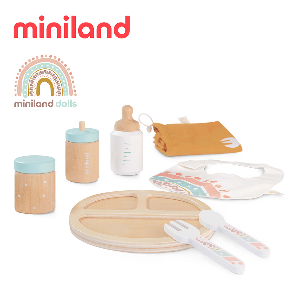 【西班牙Miniland 官方直營】木製餐具組 西班牙原裝進口