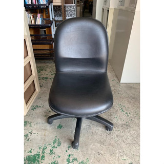 【全國二手傢具】經典 簡約 黑皮辦公活動椅/無扶手/有油壓/員工椅/OA椅/辦公椅/電腦椅/二手傢俱/二手辦公設備