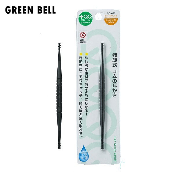 日本綠鐘 GREEN BELL 雙頭360螺旋耳扒 QQ-606 /掏耳棒/挖耳朵【官方旗艦館】