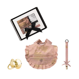 官方賣場 Bjallra of Sweden 金奶嘴 禮盒三件組 撥金粉 Pink Golden