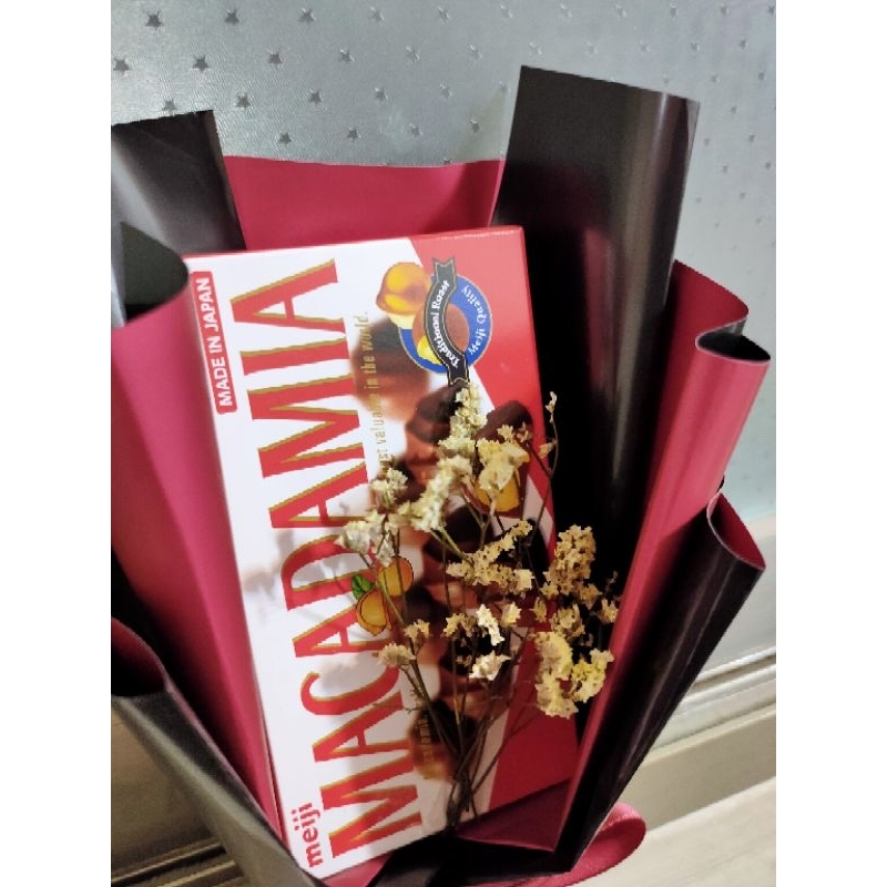 明治夏威夷豆巧克力花束-（可加零食）💝友情禮物🍫情人節禮物🎀生日禮物🎁畢業禮物🎉