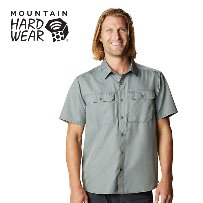 【Mountain Hardwear 美國】Canyon Shirt 經典防曬短袖襯衫 男 深灰 #1648771