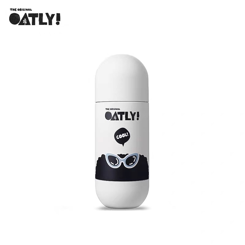 OATLY正品！噢麥力OATLY x Asobu限定款白色不銹鋼保溫杯保冷保熱果汁珍奶茶奶昔茶水咖啡杯420ml