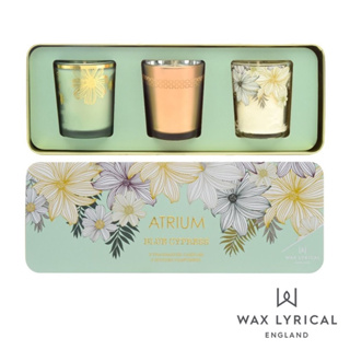 英國 Wax Lyrical 花叢3入香氛蠟燭禮盒 Atrium Votive Candle Set 50g x 3
