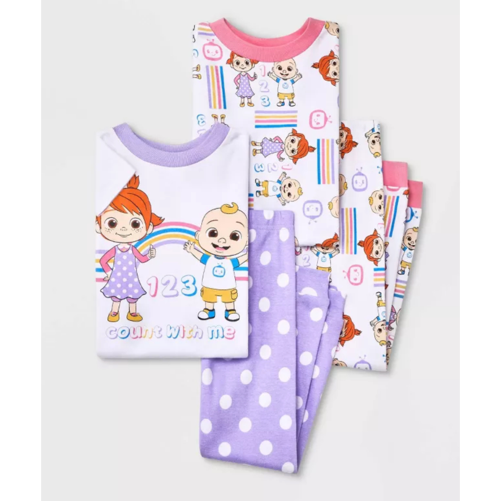 預購🚀美國正貨🚀美國專櫃 CocoMelon 嬰兒睡衣。 睡褲。短袖 女童