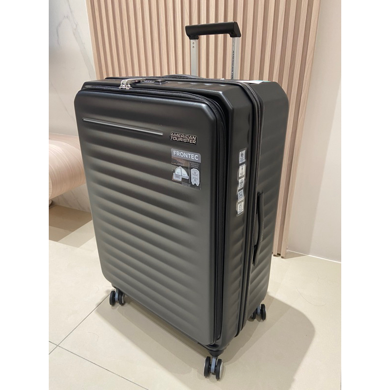 Samsonite集團美國旅行者AT【Frontec HJ3】29吋行李箱 黑色 防盜拉鍊旅行箱可擴充 新秀麗