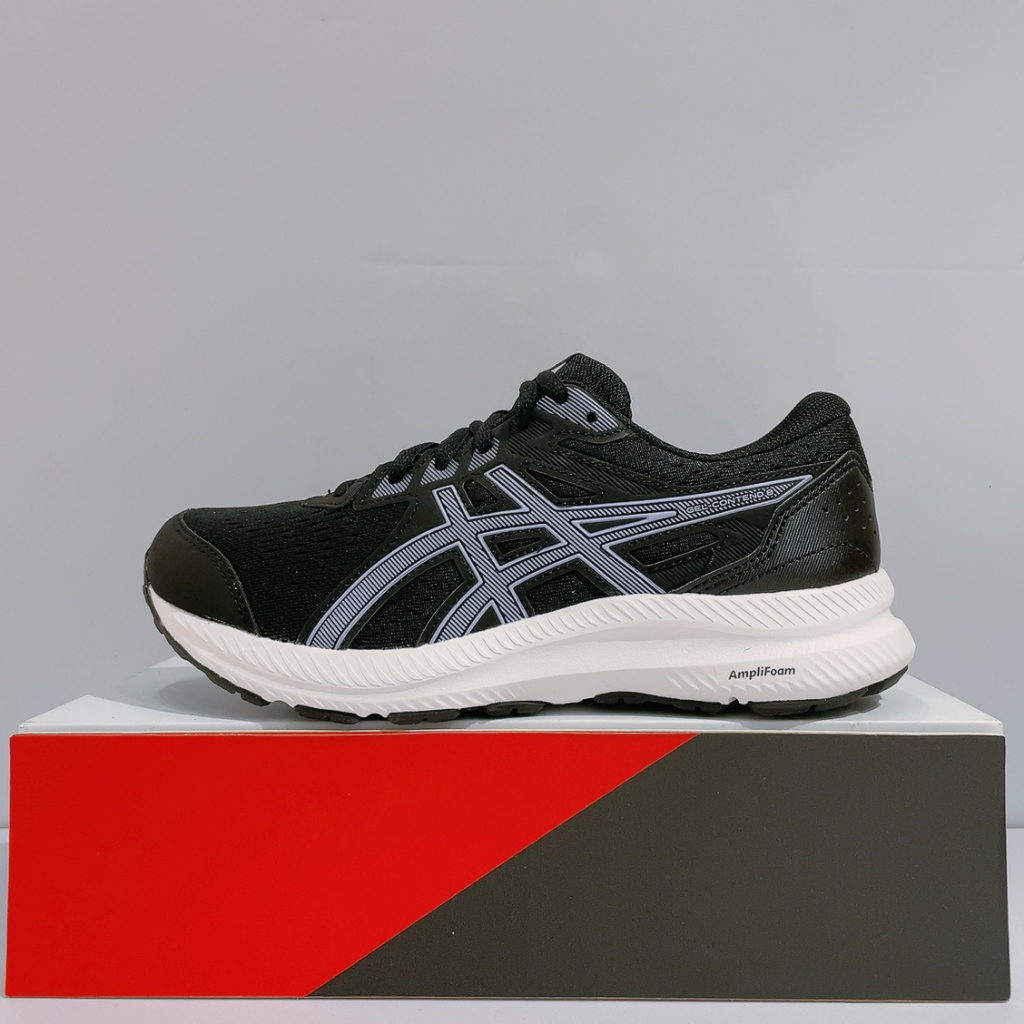 ASICS GEL-CONTEND 8 (D) 女生 黑色 舒適 透氣 輕量 運動 慢跑鞋 1012B561-001