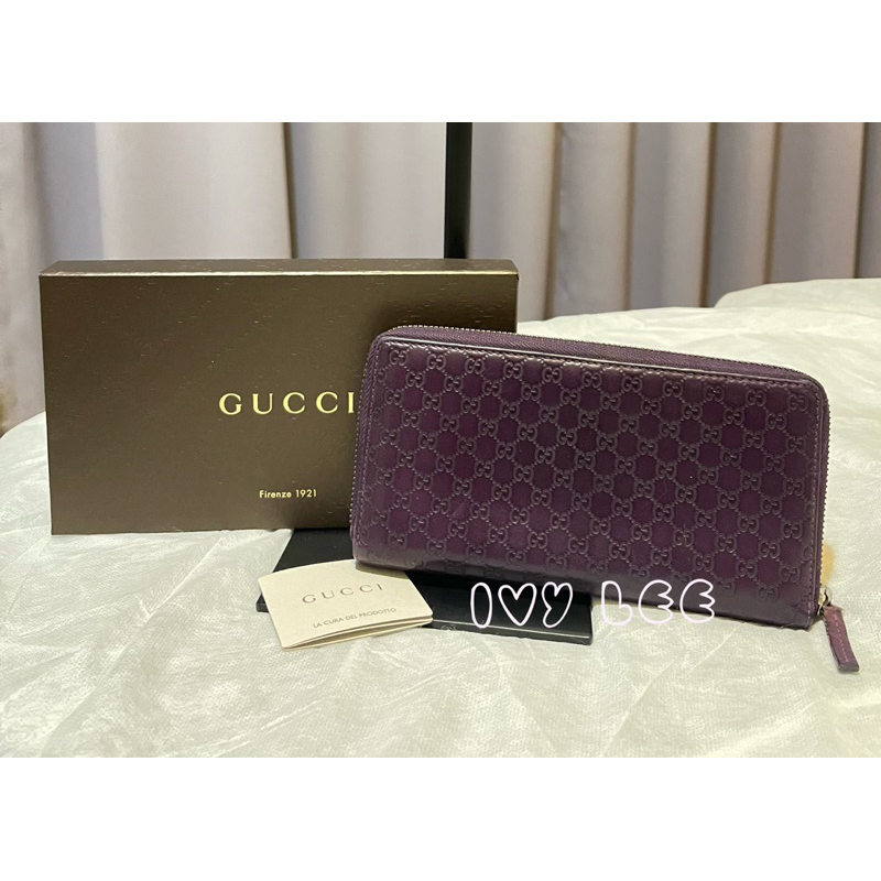 Gucci 古馳紫色長夾
