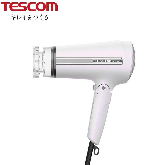 【TESCOM】 TID6JTW 自動電壓負離子吹風機  日本製造 速乾 大風量 輕量 保濕 修護  折疊式 白色