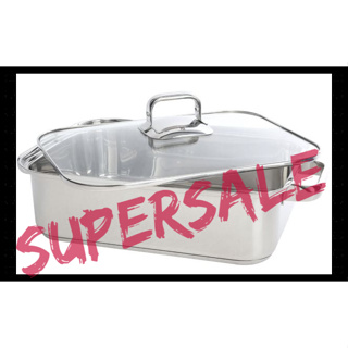 【SuperSaleW】WMF燉煮鍋-BOSCH-HEZ390011【焙燒鍋 308 mm】鍋具，感應爐適用-鍋