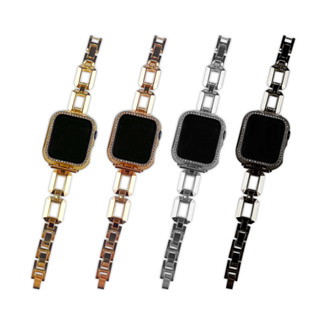 Apple Watch 38 40 41 42 44 45 49 mm 極簡復古冷淡風方形 金屬 錶鏈帶 錶帶 鍊帶