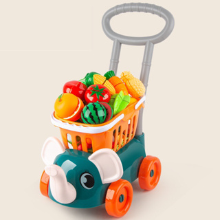 幸福BUI 兒童節首選 小象購物手推車 兒童 蔬菜 水果 寶寶玩具 男孩 女孩