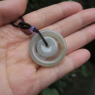 COCO緬甸玉a貨翡翠掛件 子母平安扣淡綠色水頭飽滿附翡翠a貨證書 現貨在臺北市