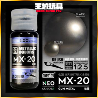 【大頭宅】modo 摩多製漆所 模型漆 MX-20 槍鐵 NEO-MX系列金屬色模型漆