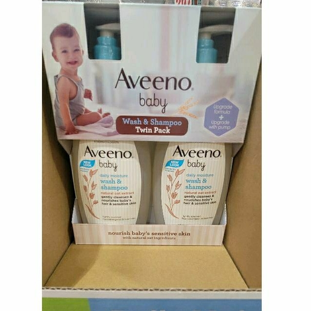好市多商品-aveeno嬰兒天然燕麥沐浴洗髮露532毫升以單罐下單