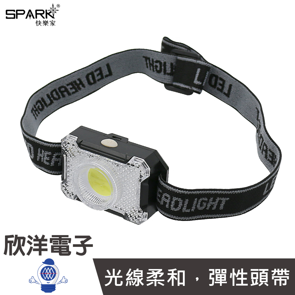SPARK LED頭燈 多段式便攜頭燈 白光 附彈性頭帶 H031 適用登山 夜釣 露營 停電 維修 道路工程