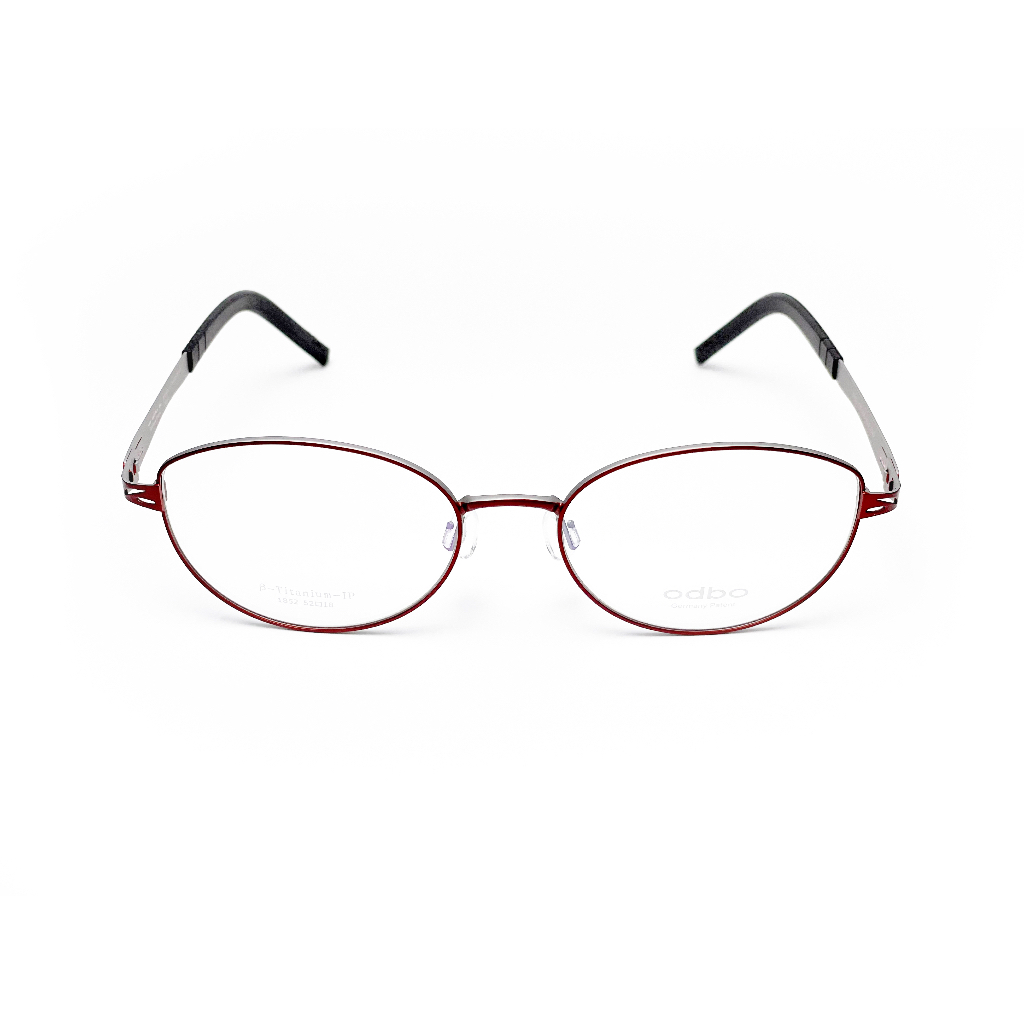 【全新特價】odbo 鈦金屬光學眼鏡鏡框 1852 C45 消光酒紅色 輕量化無螺絲設計
