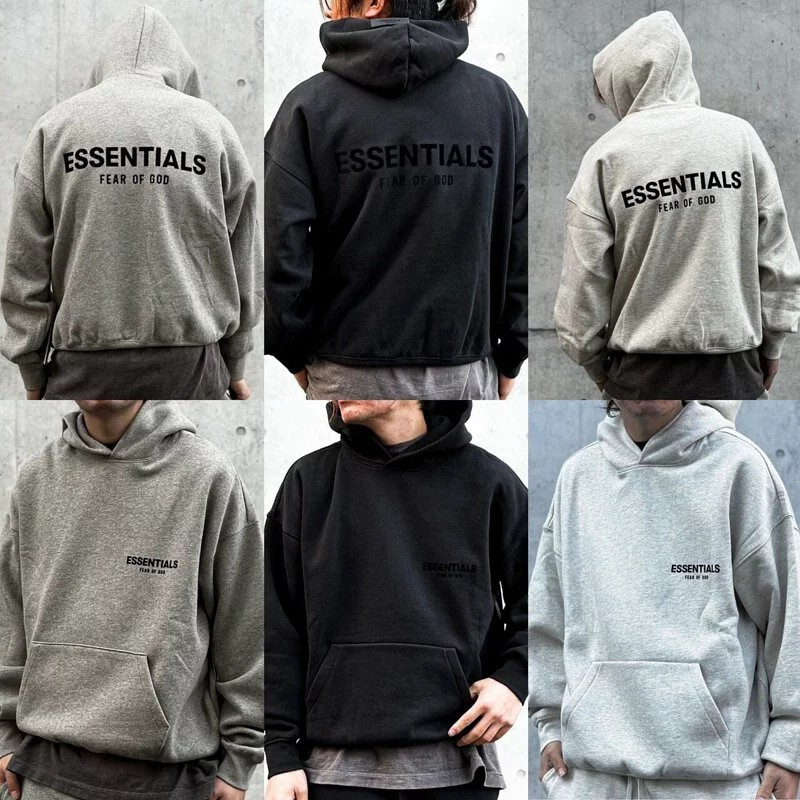 [NiL] FOG Essentials 植絨字體Logo 帽T