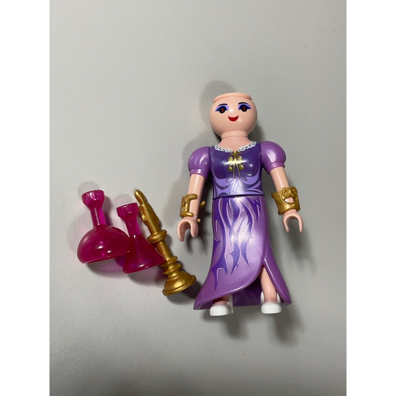 Playmobil 摩比 魔比人 二手 出清 13代 盲包 抽抽樂 女人  紫色 精靈女孩 仙子 女巫 魔法 紫色泡泡袖