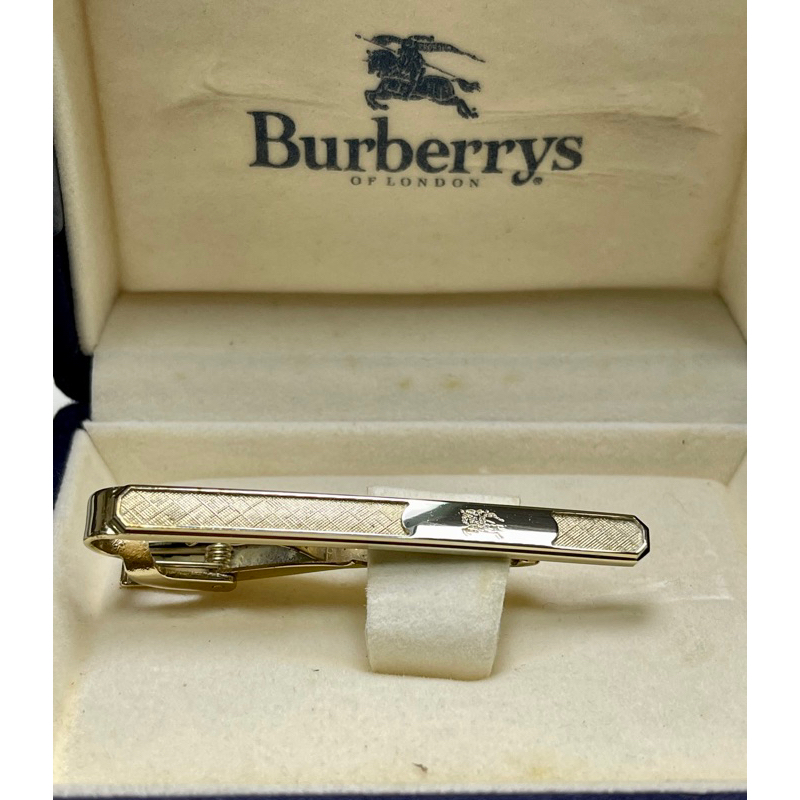 全新品 英國名牌 BURBERRY 鍍金 英國製 領帶夾