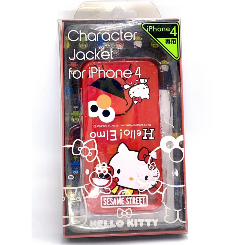 （全新現貨） iPhone 4 手機殼 芝麻街Hello Kitty 紅色 手機殼 硬殼 手機周邊