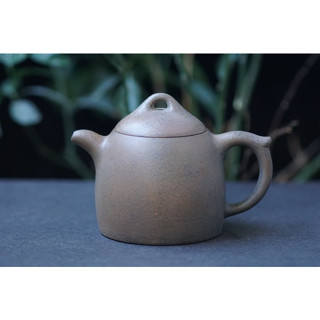 【宜興蜀山陶業生產合作社出品】秦權壺~260cc窯變段泥茶壺(T1504)