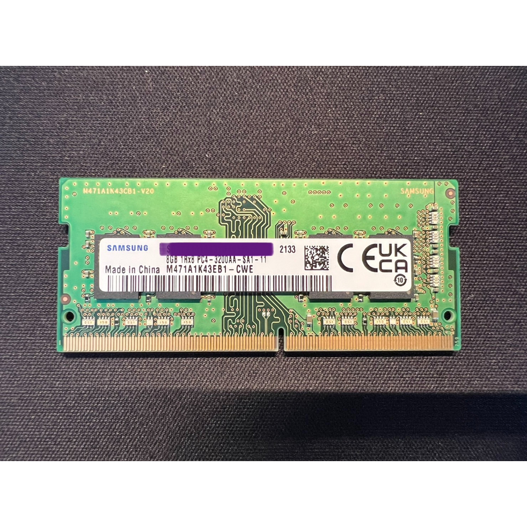 ［Mr. Hank］NB 記憶體 Samsung 三星 M471A1K43EB1-CWE DDR4 3200 8G，二手