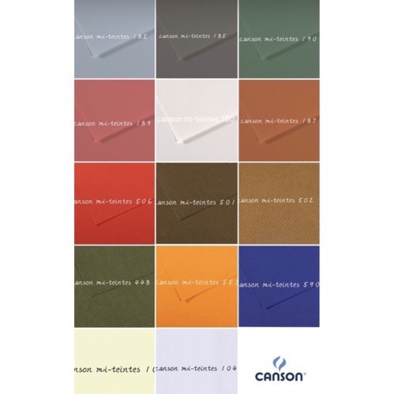 法國製 整包賣 Canson Mi-Teintes 160g 50x65CM 一包10張 蜜丹 粉彩紙 炭筆 鉛筆 水粉