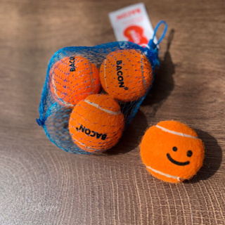 🤍現貨-🇰🇷bacon 微笑網球 彈彈網球🎾 造型網球 5cm網球 寵物互動玩具 狗狗玩具球