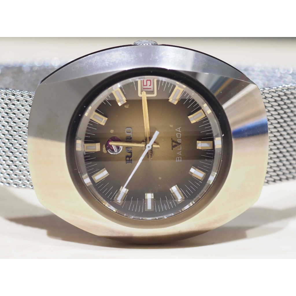 Rado 雷達 1980年 BALBOA 金盤面 金鎢鋼殼 古董自動上鍊機械錶
