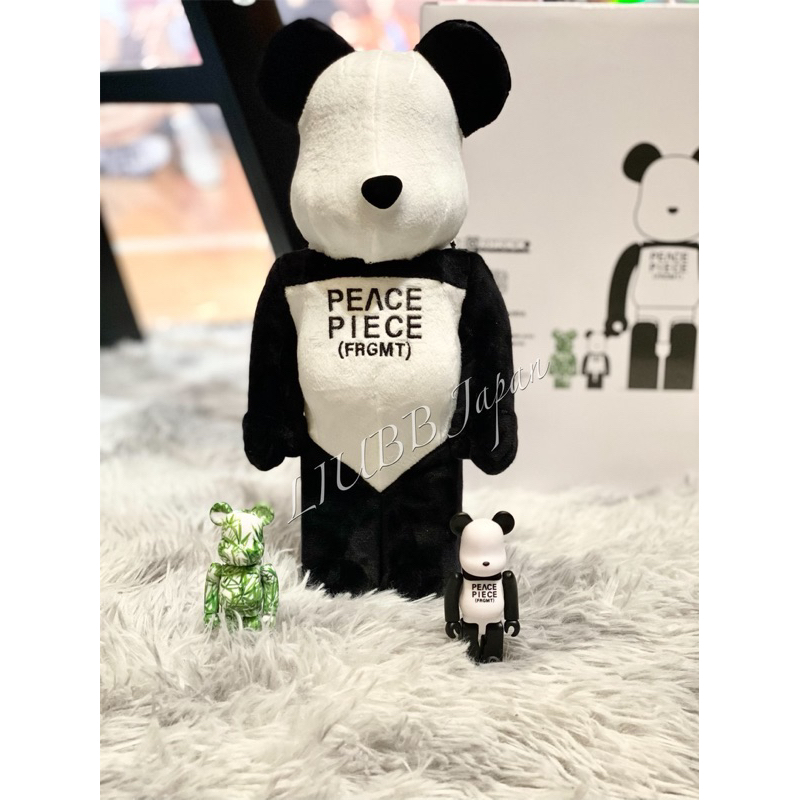 日本官方全新正品 庫柏力克 Bearbrick Be@rbrick Fragment 藤原浩 熊貓 雙閃電 600%