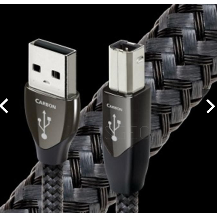 美國 AudioQuest Carbon USB線 含銀5% A-B耳機 擴大機 印表機0.75m 1.5m 3m 5m