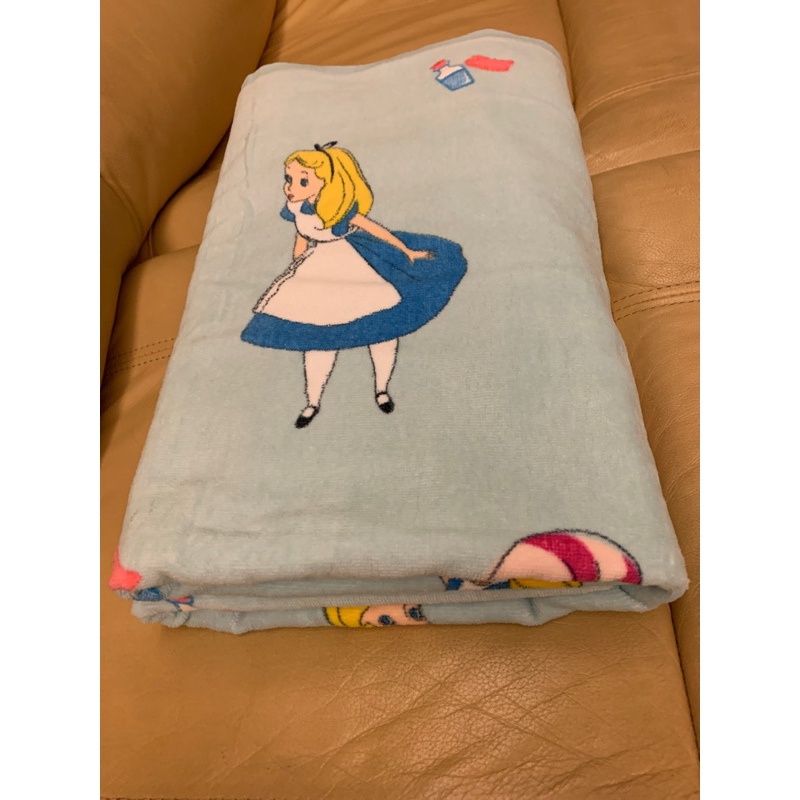 愛麗絲夢遊仙境厚磅浴巾蓋毯 毛巾 禮物
