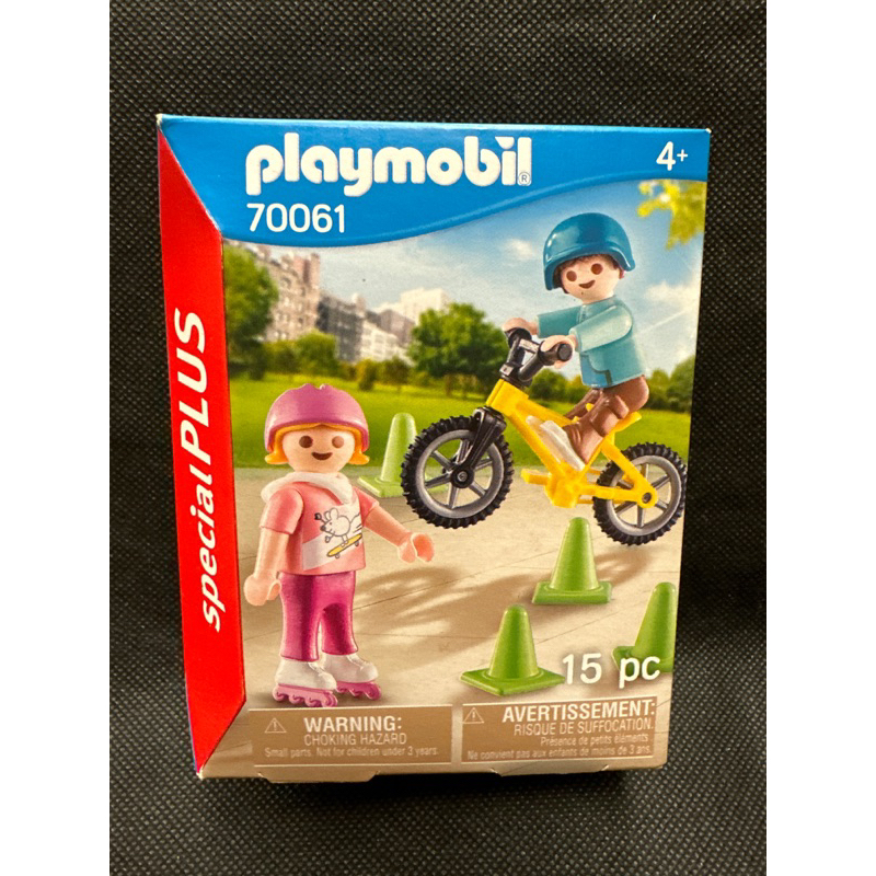 playmobil 摩比 70061 腳踏車 兒童 溜冰 直排輪
