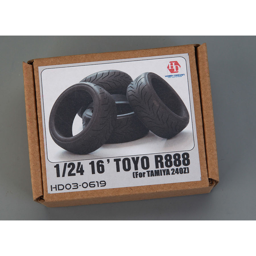 【傑作坊】Hobby Design HD03-0619 1/24 16吋胎皮TOYO R888