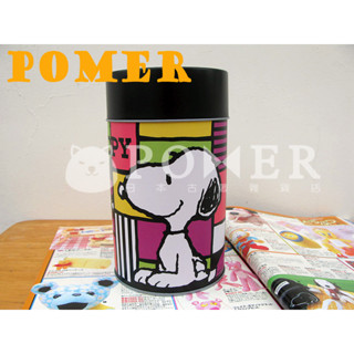 POMER☆日本大阪環球影城 USJ 絕版正品 SNOOPY 史努比 糊塗塔克 腳印 鐵罐 餅乾罐 收納罐 鐵桶 收納桶